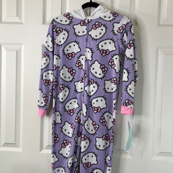 Hello Kitty Big Girls Hooded Costume
Print Fleece Pajama Sleeper Size L (10/12) - Picture 3 of 9